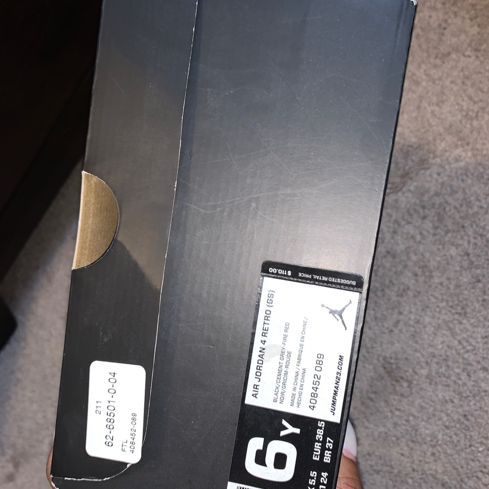 Authentic Bred Jordan 4